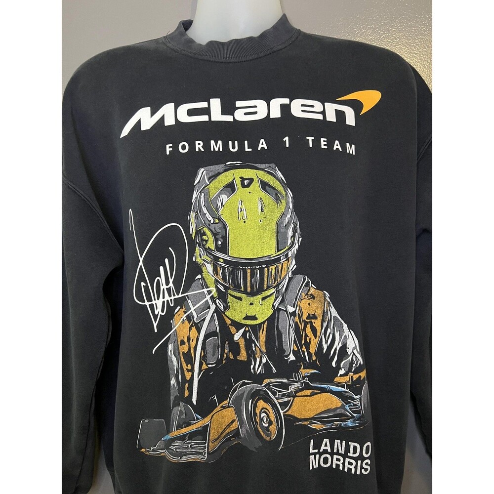 McLaren Lando Norris Sweatshirt Mens Medium Black Graphic Racing Formula 1 Team